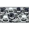 Beistle The Black And White Legacy Party Kit For 50 People For New Year's Eve