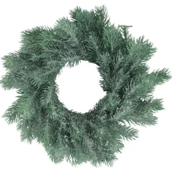 Unlit Wreaths*Northlight Traditional Frosted Green Pine Decorative Christmas Wreath - 12-Inch, Unlit