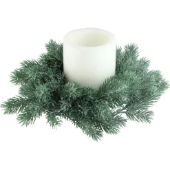 Unlit Wreaths*Northlight Traditional Frosted Green Pine Decorative Christmas Wreath - 12-Inch, Unlit