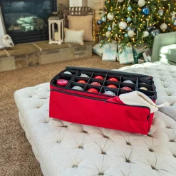 Northlight Ornament Storage>3-Tray Christmas Ornament Pro Storage Bag - Holds Up To 72 Ornaments