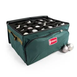 Northlight Ornament Storage>3-Tray Fabric Lined Christmas Ornament Storage Bag - Holds 72 Ornaments