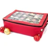 Northlight Ornament Storage>2-Tray Red Christmas Ornament Storage Bag - Holds Up To 48 Ornaments