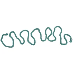 Kurt Adler Warm White Led Teal Cotton Rope Fairy Lights And Timer 9.8 Feet