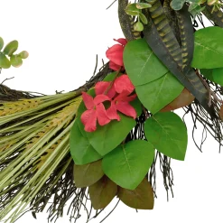 Northlight Wheat, Eucalyptus And Twig Artificial Wreath, 22-Inch