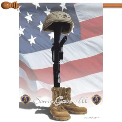 Toland Home Garden White And Red "Some Gave All" Patriotic Outdoor House Flag 40" X 28"