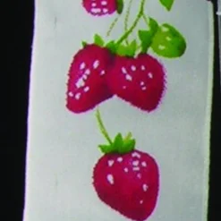 The Ribbon People White And Red Strawberry On The Vine Garden Wired Craft Ribbon 1.5" X 27 Yards