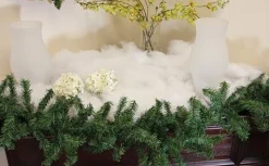 Artificial Snow*Northlight White Iridescent Soft Fluff Craft Pull Snow Christmas Decor