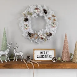 Unlit Wreaths*Northlight White Pine Artificial Christmas Wreath, 24-Inch, Unlit